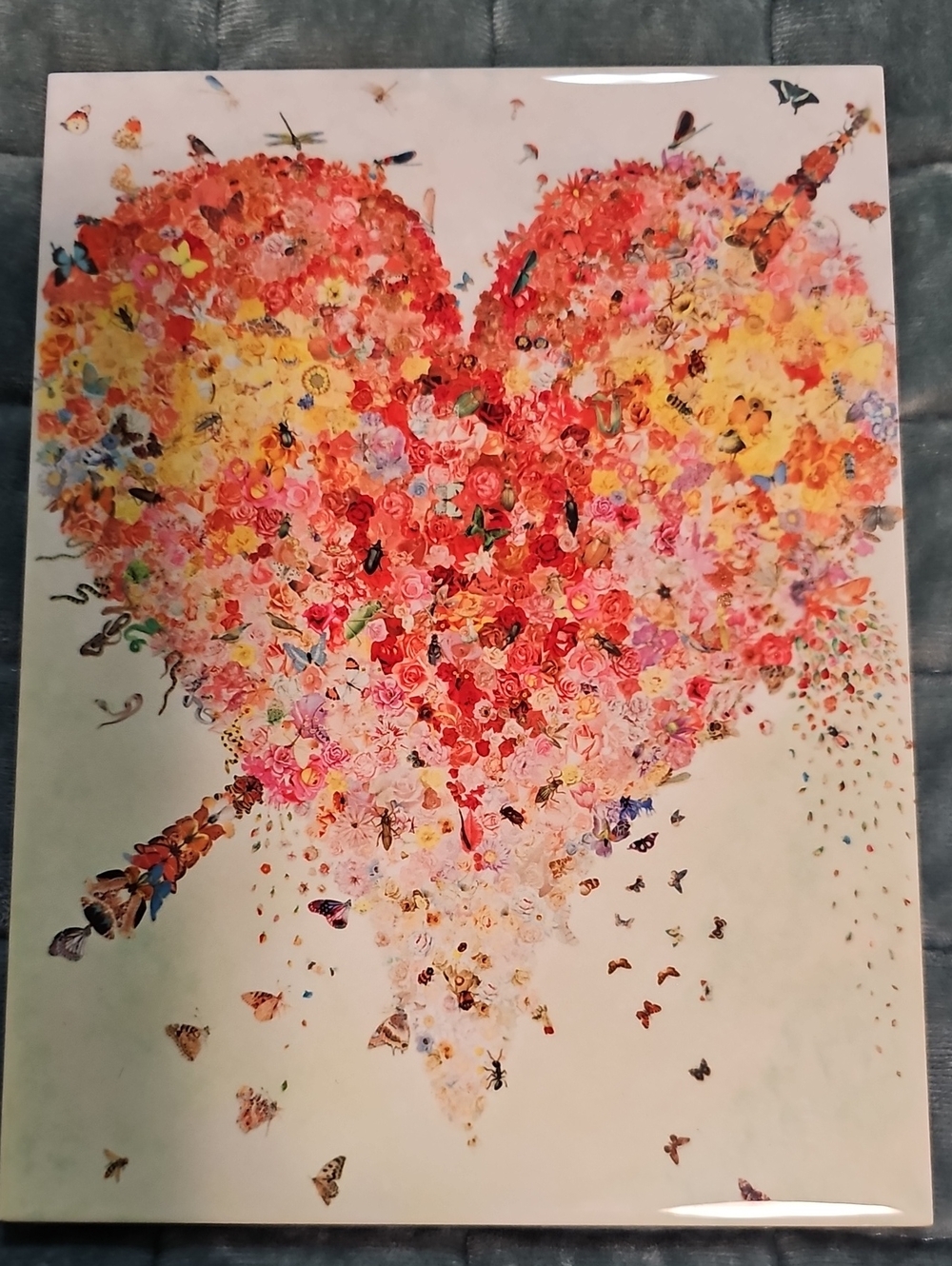 Floral Heart Tile - Multicolor